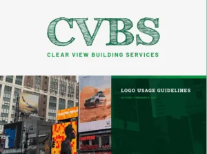 Clear View Building Services logo usage guidelines
