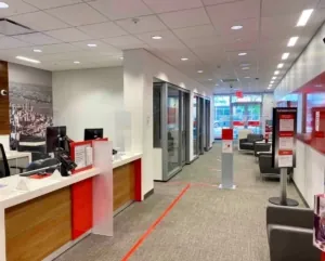 Interior of Bank Building